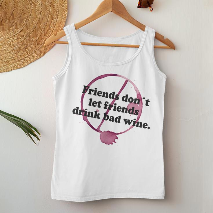 Friends Don't Let Friends Drink Bad Wine StainWomen Tank Top Funny Gifts