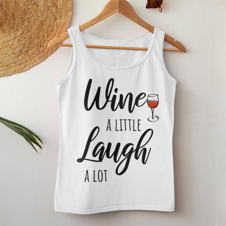 Wine A Little Laugh A Lot Red Lover Tasting Quote Women Tank Top Funny Gifts