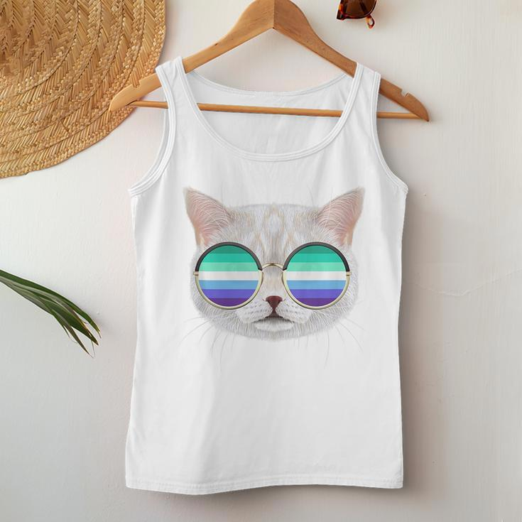 Gay Man Rainbow Mlm Flag For Cat Dad Male Gay Men Pride Mlm Women Tank Top Unique Gifts