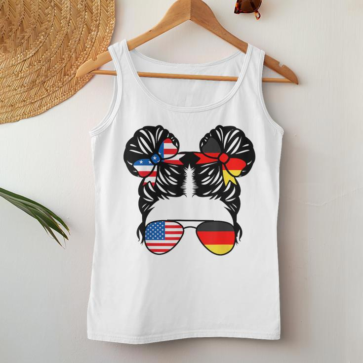 Half American Half German Girl Usa Germany Flag Patriot Women Tank Top Personalized Gifts