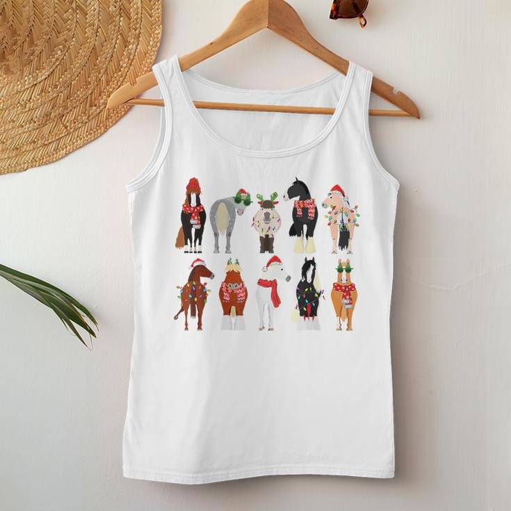 Horse Lover Animal Christmas Farm Animals Horse Farmer Women Tank Top Personalized Gifts