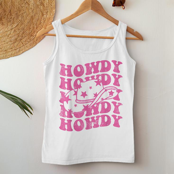 Howdy Southern Western Girl Country Rodeo Pink Cowgirl Retro Women Tank Top Unique Gifts