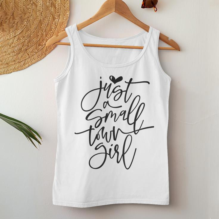 Just A Small Town Girl Women Tank Top Weekend Graphic Unique Gifts