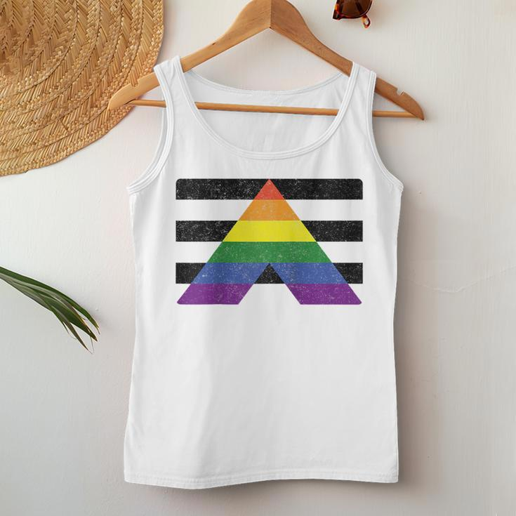 Lgbt Straight Gay Ally Pride Flag For Hetero Men And Women Women Tank Top Unique Gifts
