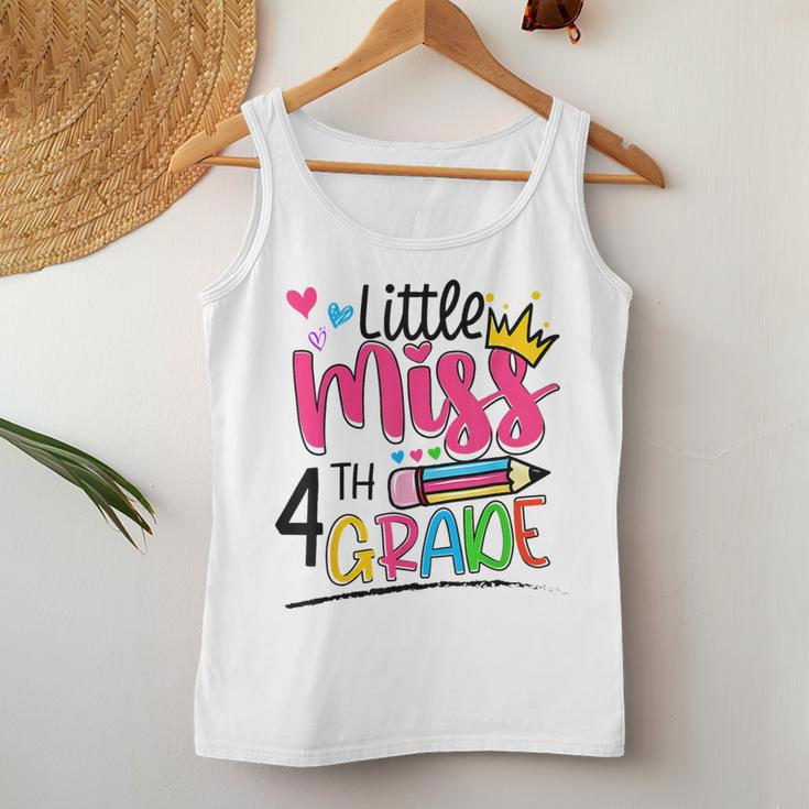Little Miss Fourth Grade Back To School 4Th Grader Women Tank Top Unique Gifts