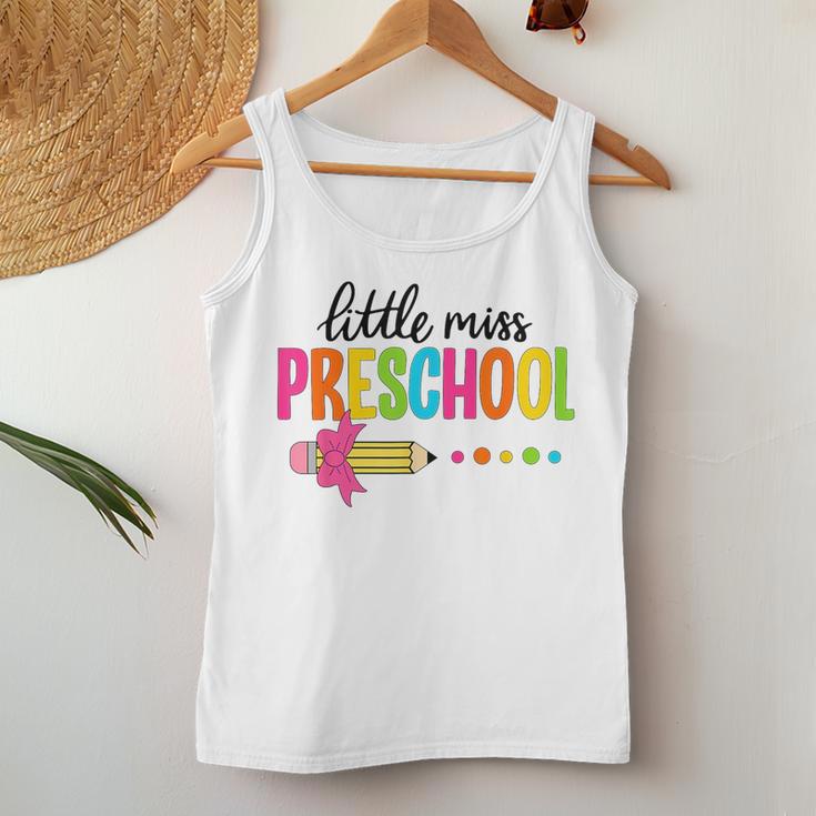 Little Miss Preschool Girl Back To School Preschool Women Tank Top | Mazezy