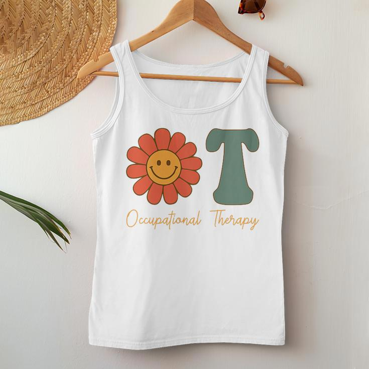 Occupational Therapy -Ot Therapist Ot Month Groovy Retro Women Tank Top Unique Gifts