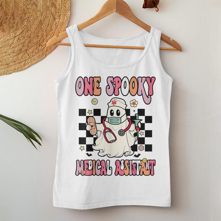 One Spooky Medical Assistant Ghost Halloween Cma Nurse Women Tank Top Unique Gifts