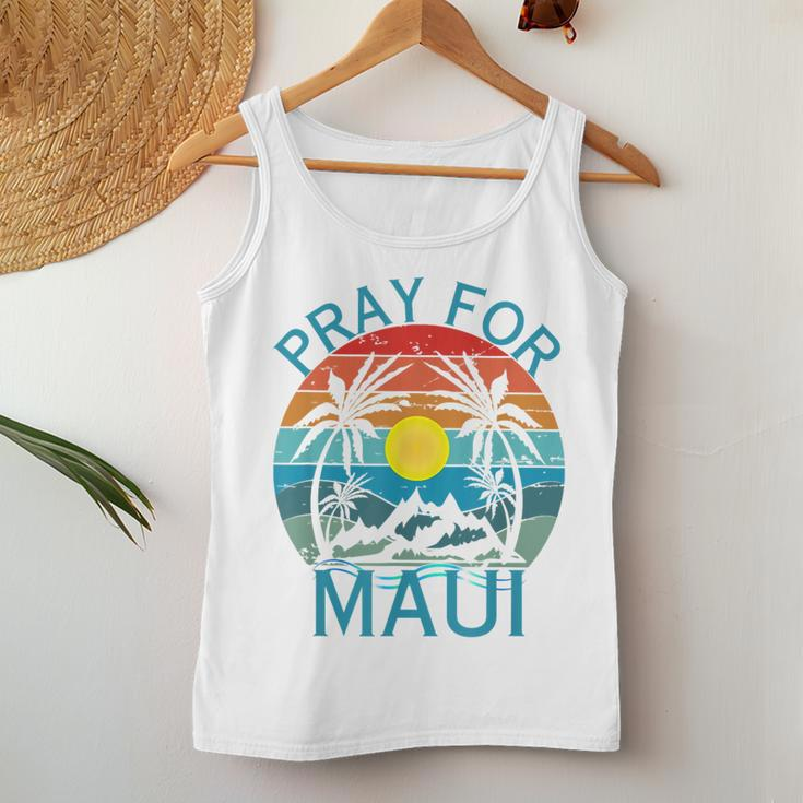 Pray For Maui Hawaii Wildflower Support Women Tank Top Funny Gifts