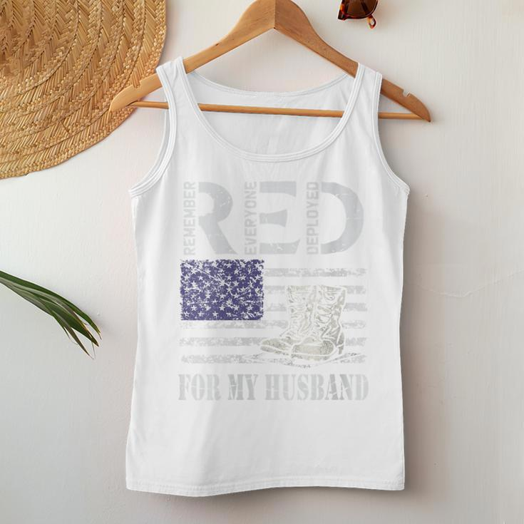 Red Friday For My Deployed Husband Military Wife Soldier Women Tank Top Unique Gifts