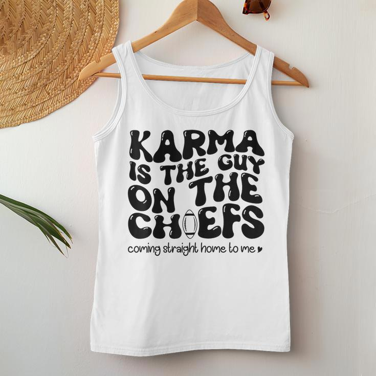 Retro Groovy Karma Is The Guy On The Chief Women Tank Top Unique Gifts