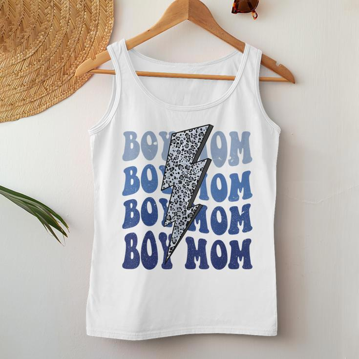 Retro Leopard Boy Mom Lightning Bolt Western Country Mama For Mom Women Tank Top Unique Gifts