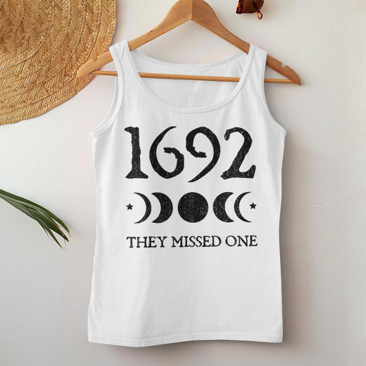Retro Salem 1692 They Missed One Moon Crescent Women Tank Top Unique Gifts