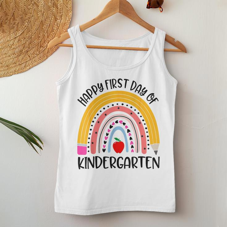 Back To School Rainbow Happy First Day Of Kindergarten Women Tank Top Funny Gifts