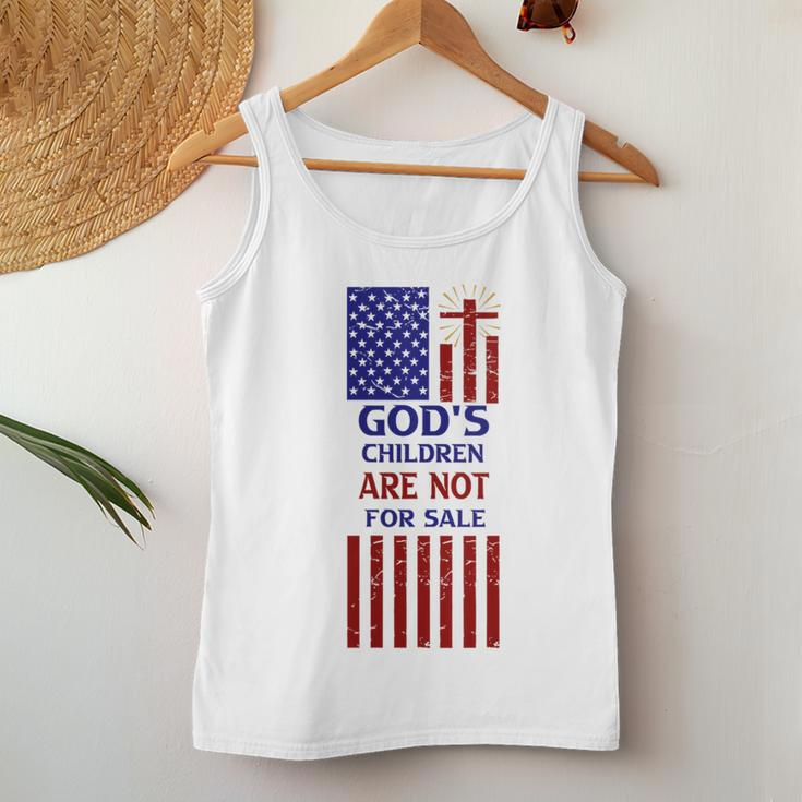 The Sounds Of Freedom Gods Children Are Not For Sale Flag Women Tank Top Unique Gifts