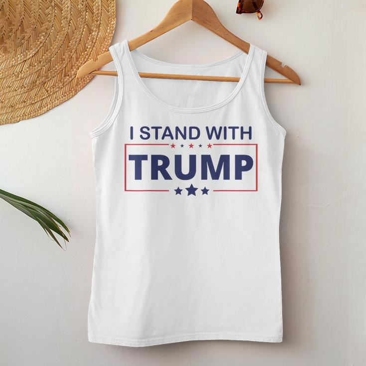 Vintage I Stand With Trump Pro Trump Supporter Women Tank Top Funny Gifts