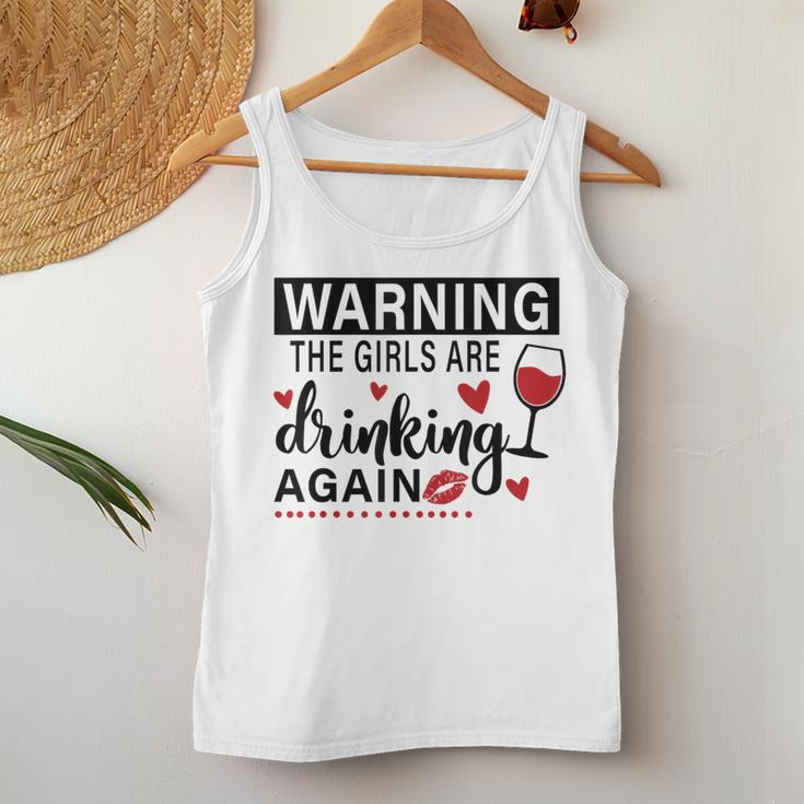 Warning The Girls Are Drinking Again Women Tank Top Unique Gifts