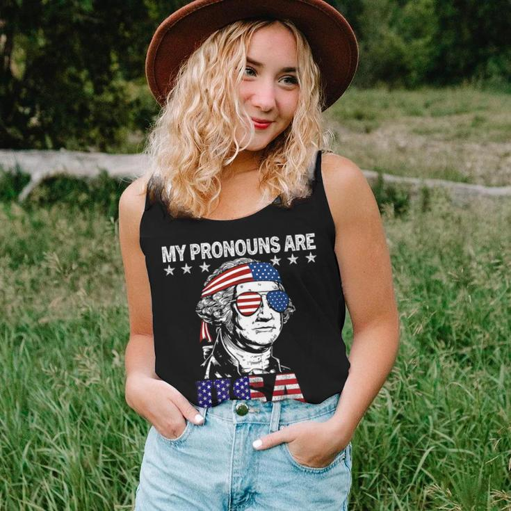 4Th Of July My Pronouns Are Usa Flag For Men & Women Usa Women Tank Top Gifts for Her