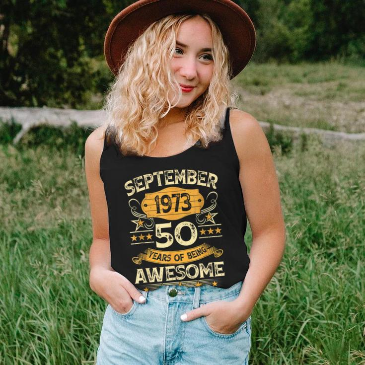 50 Years Old Vintage September 1973 50Th Birthday Women Tank Top Gifts for Her