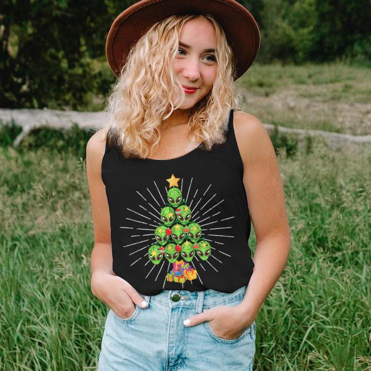 Alien Christmas Tree Xmas Pajamas Pjs Space Christian Women Tank Top Gifts for Her
