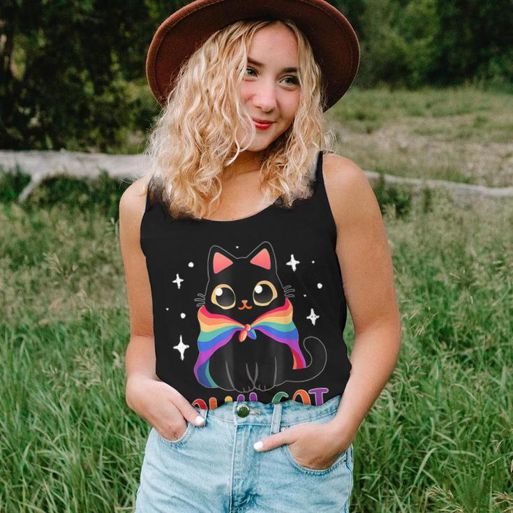 Ally Cat Lgbt Gay Rainbow Pride Flag Cat Lover Women Tank Top Gifts for Her