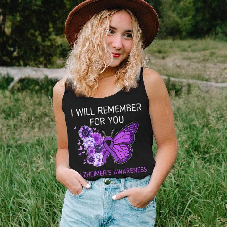 Alzheimer's Awareness I Will Remember You Butterfly Women Tank Top Gifts for Her