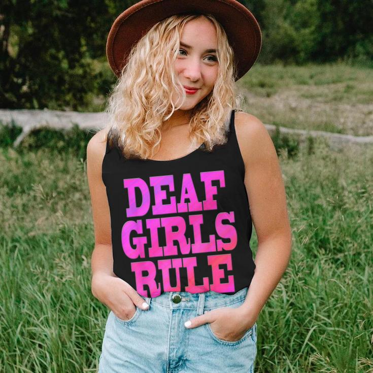 Asl American Sign Language Deaf Girls Rule DeafWomen Tank Top Gifts for Her