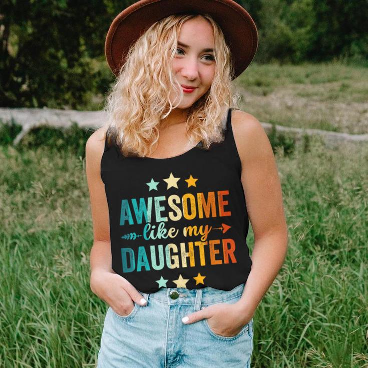 Awesome Like My Daughter Fathers Day Dad Vintage Women Tank Top Gifts for Her