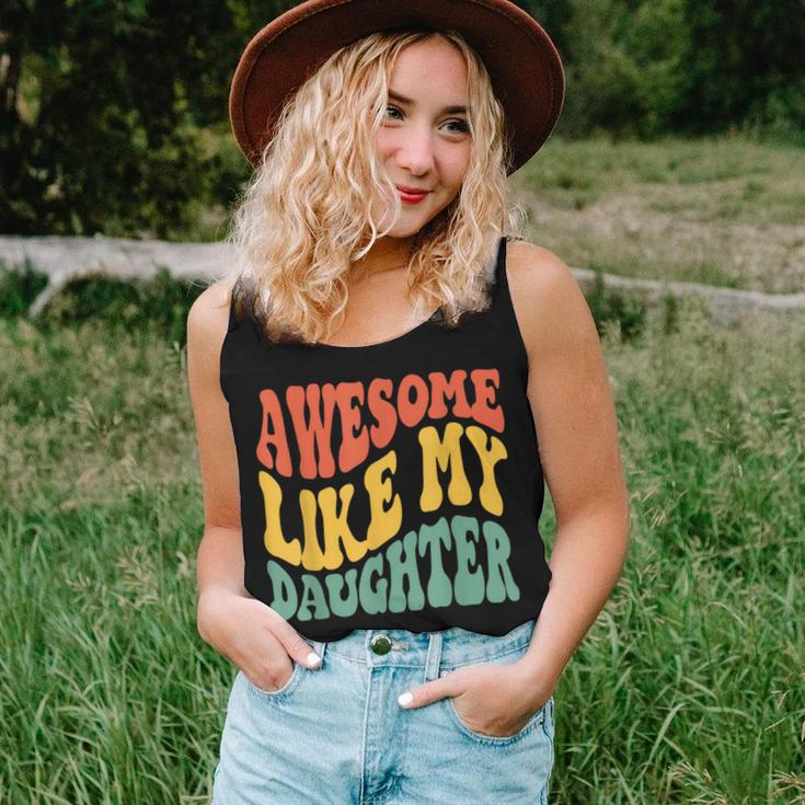 Awesome Like My Daughter Retro Dad Fathers Women Tank Top Gifts for Her
