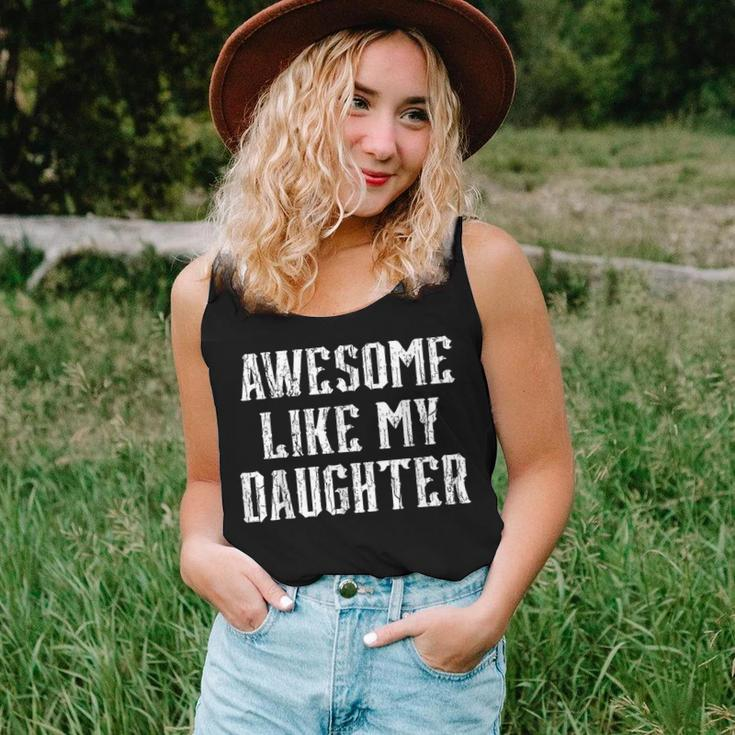 Awesome Like My Daughter Vintage Dad Birthday Fathers Day Women Tank Top Gifts for Her