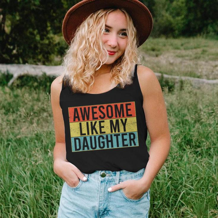Awesome Like My Daughter Funny Dad Fathers Day Vintage Women Tank Top Basic Casual Daily Weekend Graphic Gifts for Her