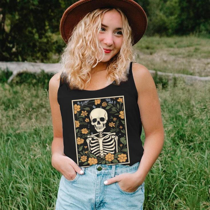 Never Better Skeleton Floral Skull Halloween Women Tank Top Gifts for Her