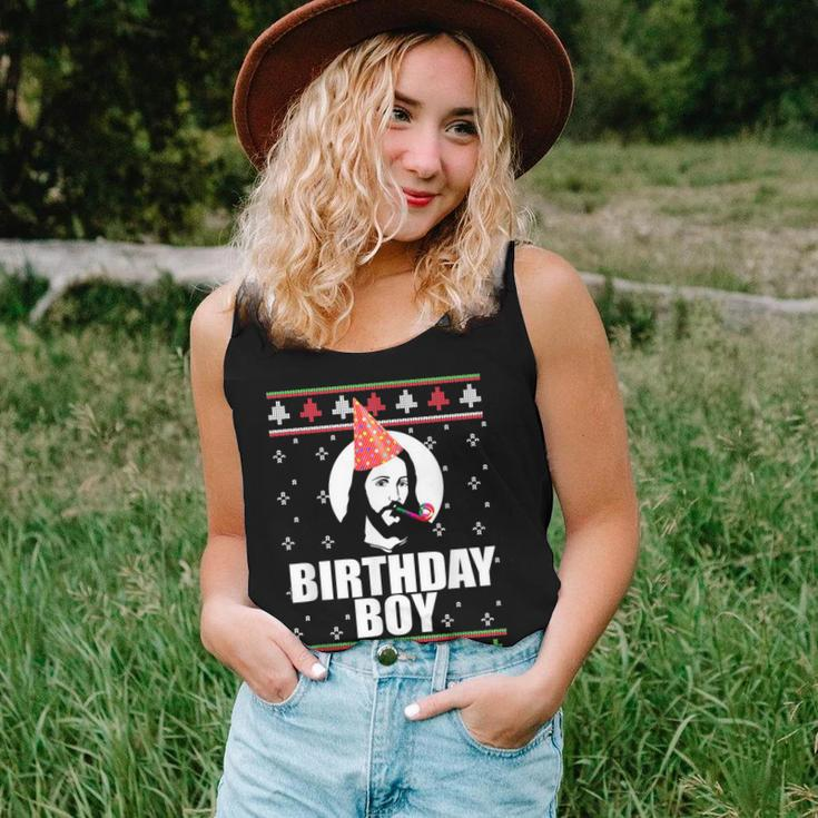 Birthday Boy Jesus Ugly Christmas Sweater Xmas Women Tank Top Gifts for Her
