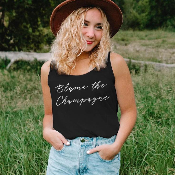 Blame The Champagne Wine Drinking Women Tank Top Gifts for Her
