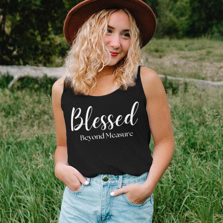 Blessed Beyond Measure Inspirational Christian Women Tank Top Basic Casual Daily Weekend Graphic Gifts for Her