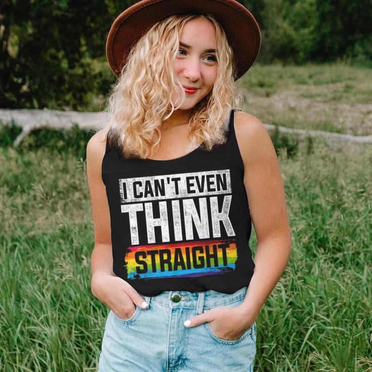 I Cant Even Think Straight Rainbow Lgbt Lgbtq Gay Pride Women Tank Top Gifts for Her