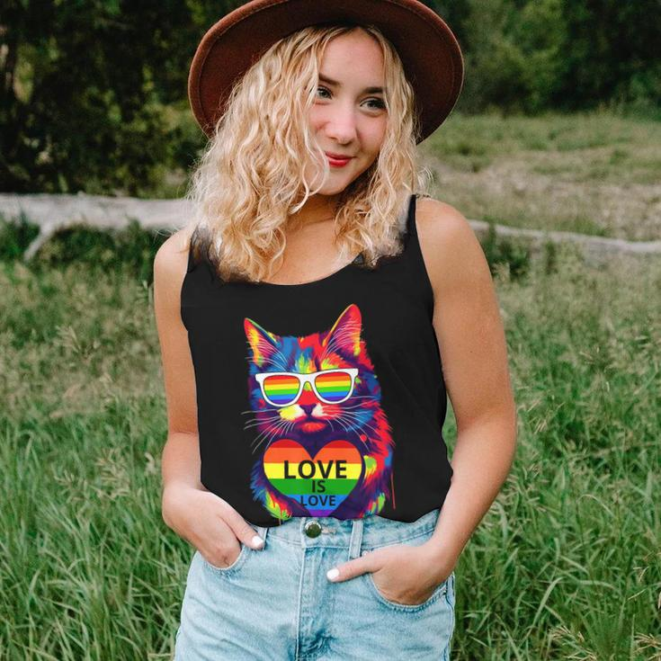 Cat Lgbt Flag Gay Pride Month Transgender Rainbow Lesbian Women Tank Top Gifts for Her