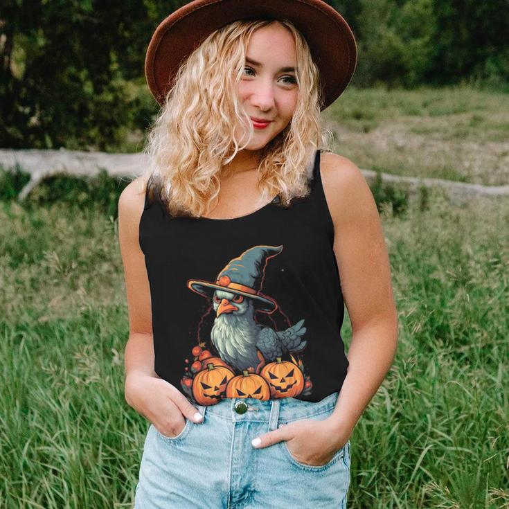Chicken Witch Halloween Costume Farm Animal Pumpkin Farmer Women Tank Top Gifts for Her