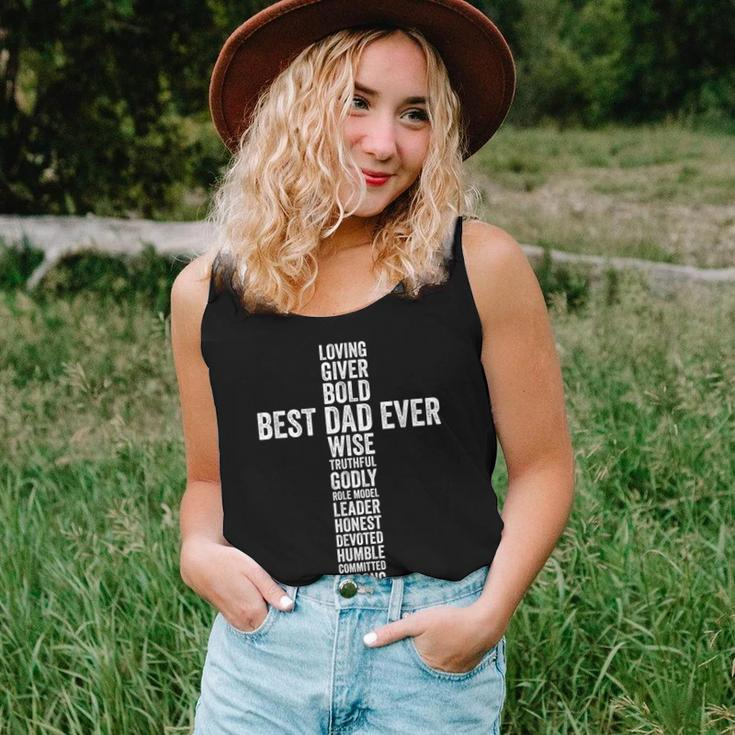 Christian Best Dad Ever Religious Blessed Daddy Fathers Day Women Tank Top Basic Casual Daily Weekend Graphic Gifts for Her