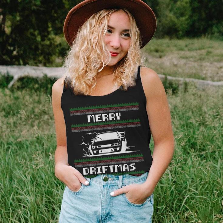 Christmas Ugly Sweater Pun Merry Driftmas Car Drift Racer Women Tank Top Gifts for Her