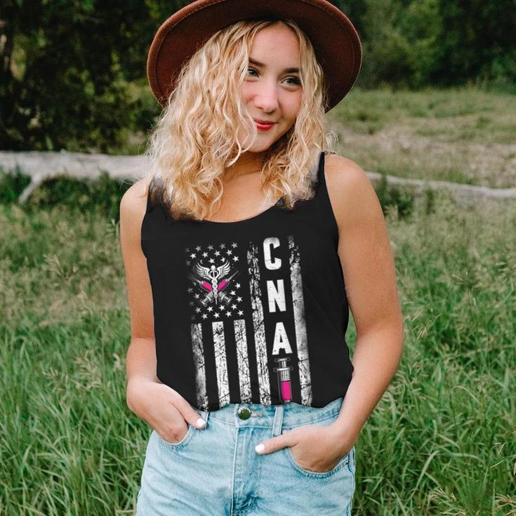 Cna - American Flag July 4Th Certified Nurse Assistant Women Tank Top Basic Casual Daily Weekend Graphic Gifts for Her