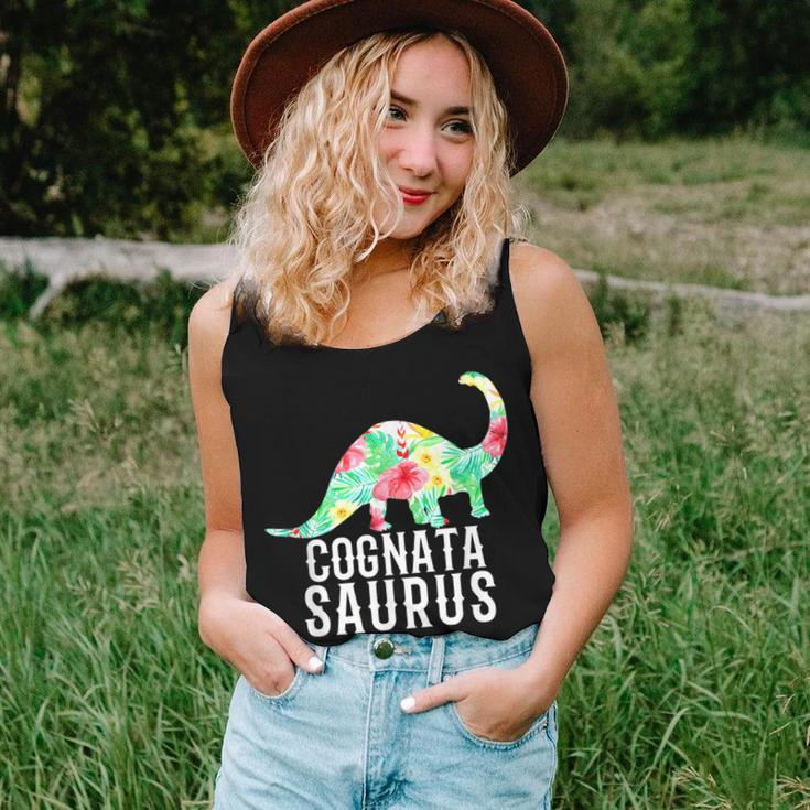 Cognatasaurus Italian Sister In Law Dinosaur Floral Women Tank Top Gifts for Her