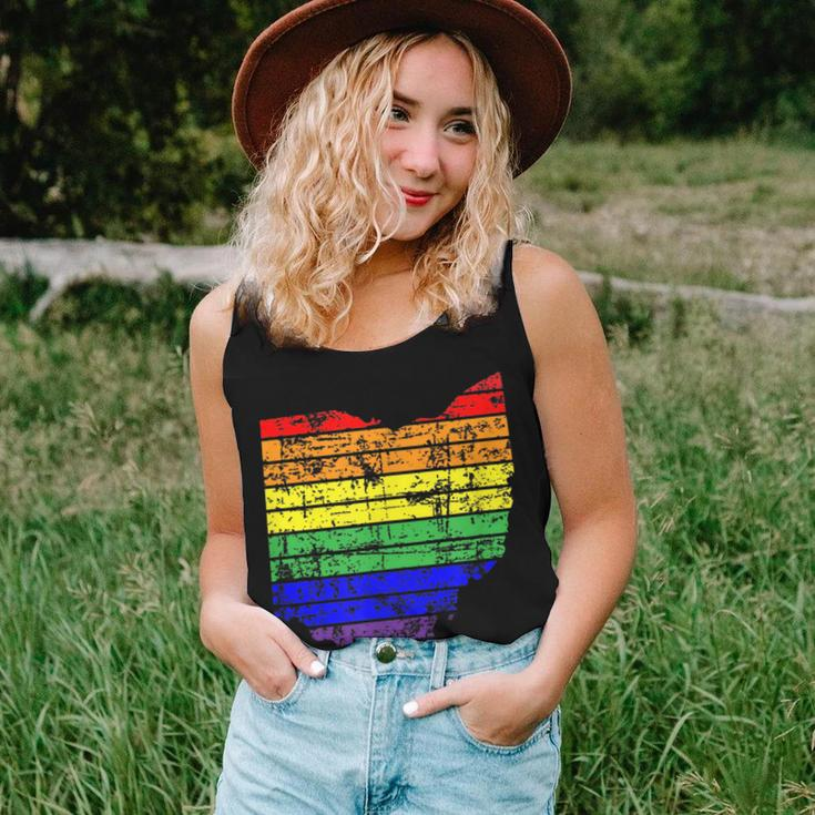 Distressed Ohio Lgbt Rainbow Gay Pride For Men Women Women Tank Top Gifts for Her