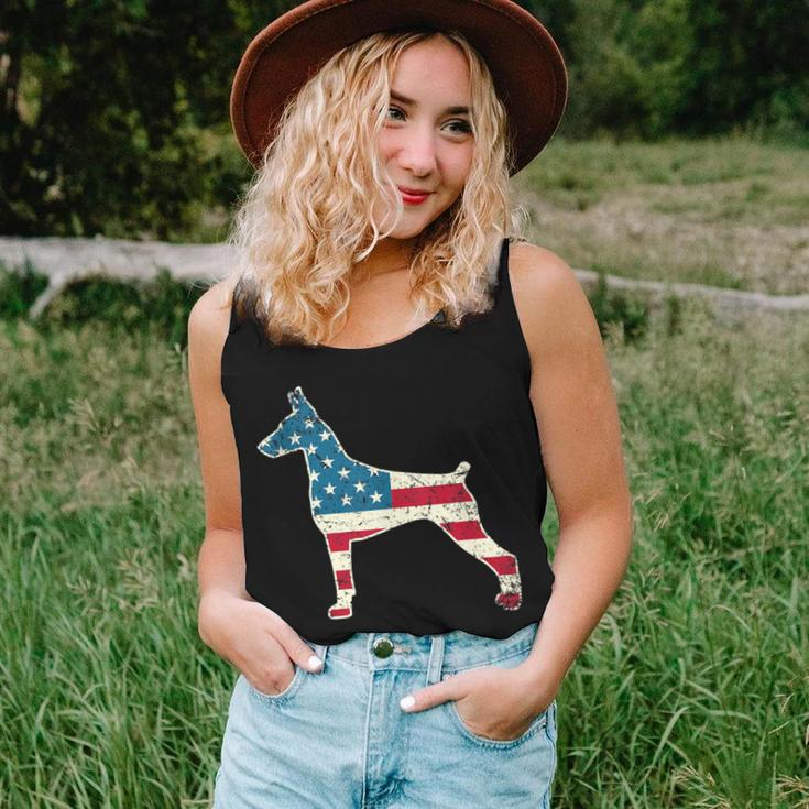 Doberman 4Th Of July Dog Lover Men Women Usa American Flag Women Tank Top Gifts for Her