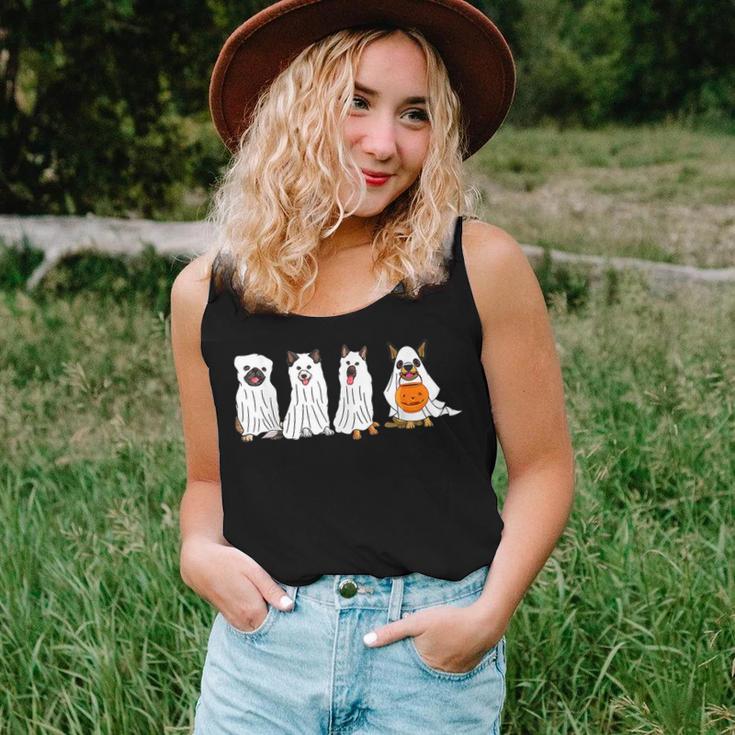 Dog Ghost Halloween Mummy Dog Lover Matching Family Women Tank Top Gifts for Her