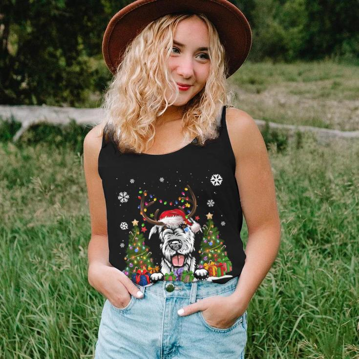 Dog Lovers Irish Wolfhound Santa Hat Ugly Christmas Sweater Women Tank Top Gifts for Her