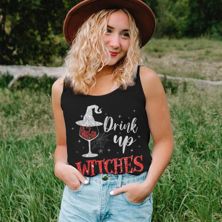 Drink Up Witches Wine Glass Halloween Drinking Women Tank Top Gifts for Her