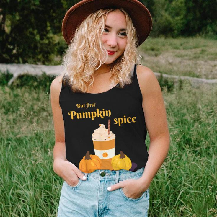 But First Pumpkin Spice Latte Fall Season Halloween Latte Women Tank Top Gifts for Her