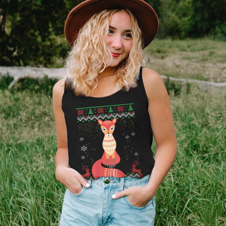 Fox Christmas Ugly Christmas Sweater Women Tank Top Gifts for Her