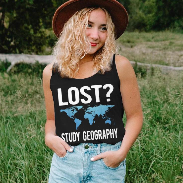 Geography Teacher Lost Study Geography Women Tank Top Gifts for Her